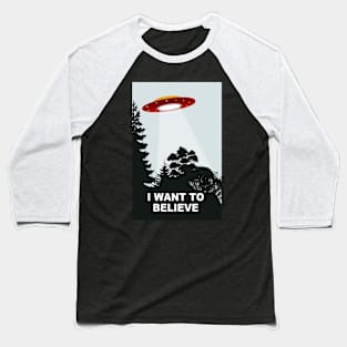 UFO "I Want To Believe" Baseball T-Shirt